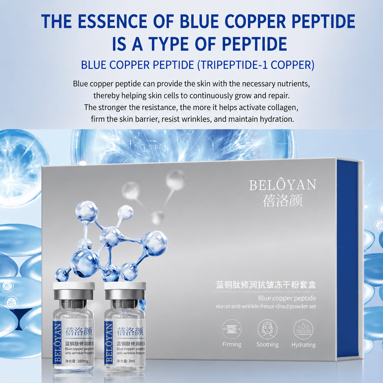 Key ingredients: copper tripeptide and peptides